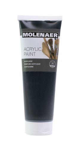 Akrylová barva MOLENAER 250 ml  černá