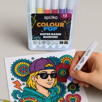 Spoko sada popisovačů - COLOUR POP, 2 - 5 mm, 12 ks, mix barev (5)