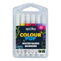 Spoko sada popisovačů - COLOUR POP, 2 - 5 mm, 12 ks, mix barev