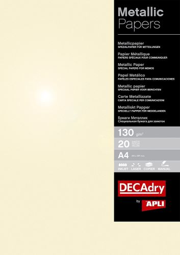 Metalický papír A4 130 g champagne 50 ks  APLI