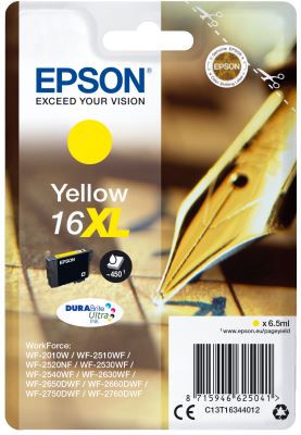 Epson Singlepack Yellow 16XL DURABrite Ultra Ink, originál