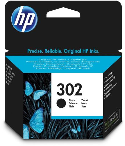 HP 302 černá kazeta, F6U66AE, originál