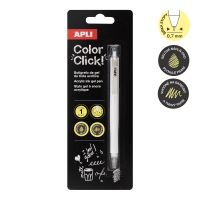 APLI akrylový gelový roller - Color Click, 1 ks, blistr, blistr, bílý