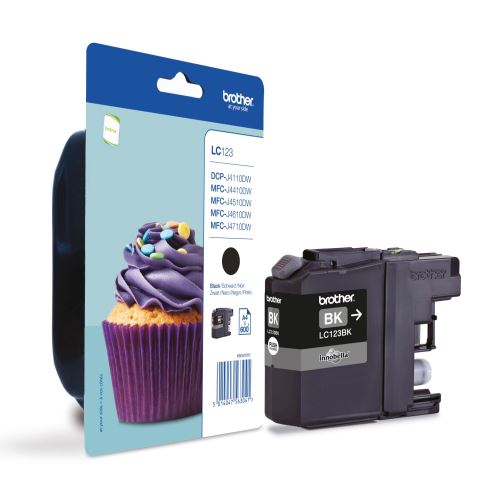 Brother LC-123BK (inkoust black,600 str.), originál