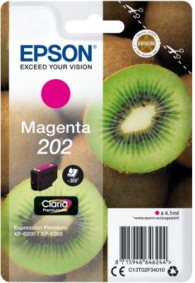 EPSON singlepack,Magenta 202,Premium Ink,standard, originál