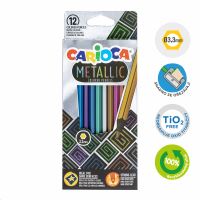 Carioca pastelky šestihanné Metallic, 12 ks