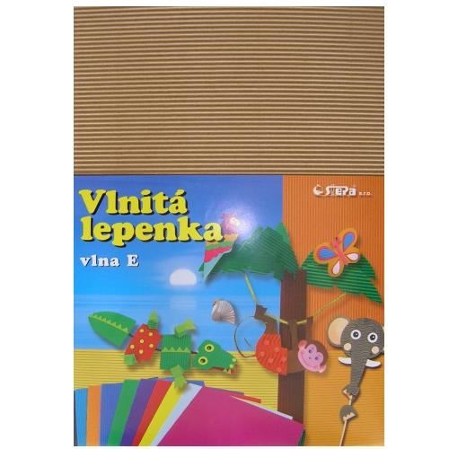 Lepenka E-Welle 260g 34,5 x 24,5cm rovná-natur  10listů