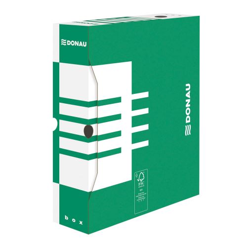 DONAU archivační box, A4/120 mm, lepenka, zelený