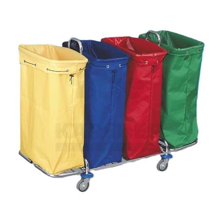 Textilní vak 120 l na tříděný odpad ,pro úklidový vozík, modrý 