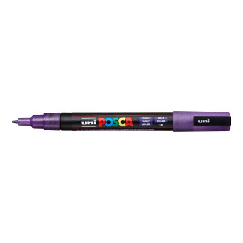 Posca popisovač PC-3ML, 0,9 - 1,3 mm, třpytivě fialová (L12)