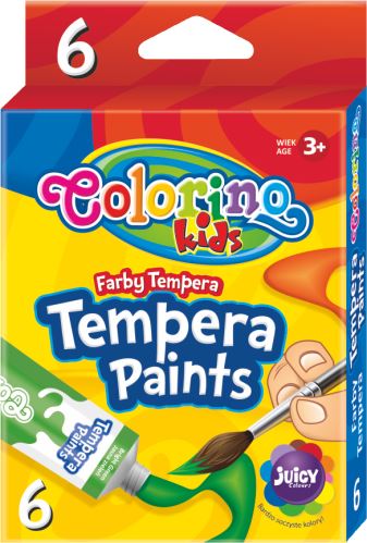 Temperové barvy v tubě 12 ml, 6 barev Colorino