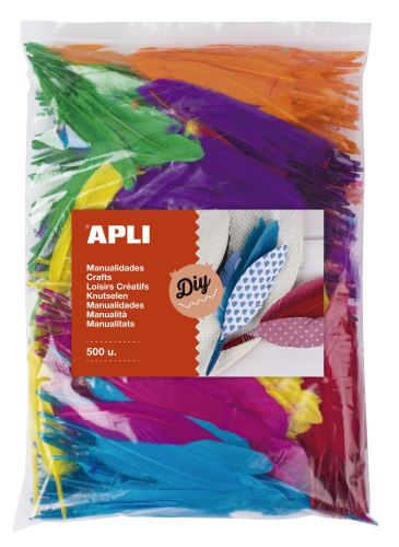Peříčka  indiánská - Jumbo pack mix barev 500 ks  APLI