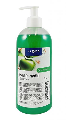 Vione Tekuté mýdlo 500 ml zelené s perletí Jablko, pumpička