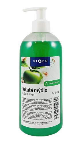 Vione tekuté mýdlo s perletí zelené JABLKO 500ml pumpička