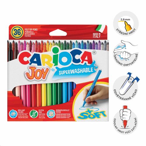 Carioca fixy Joy, 36 ks, mix barev