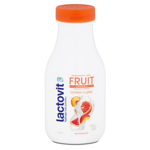 Lactovit Lactourea - sprchový gel Fruit Energy, broskev a grep, 300 ml.